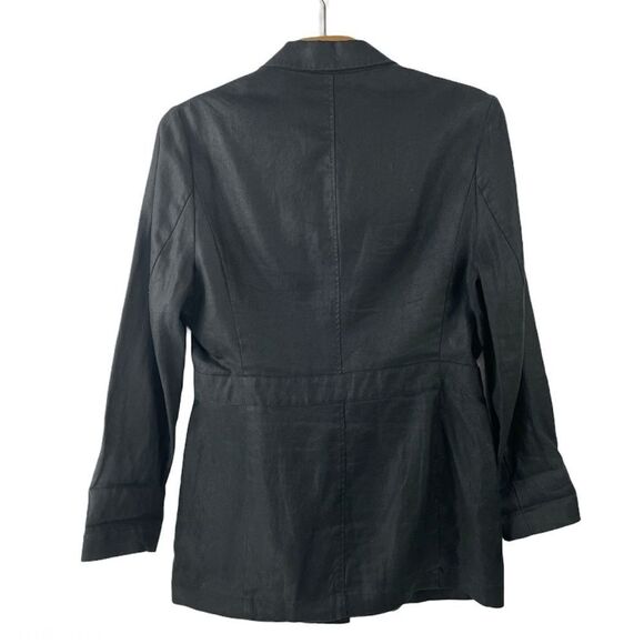 PART Two Black 100% Linen Safari Jacket US 6 - Picture 2 of 4
